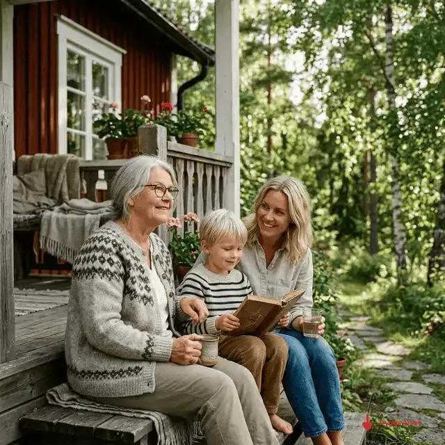 Person vid hus som planerar testamente